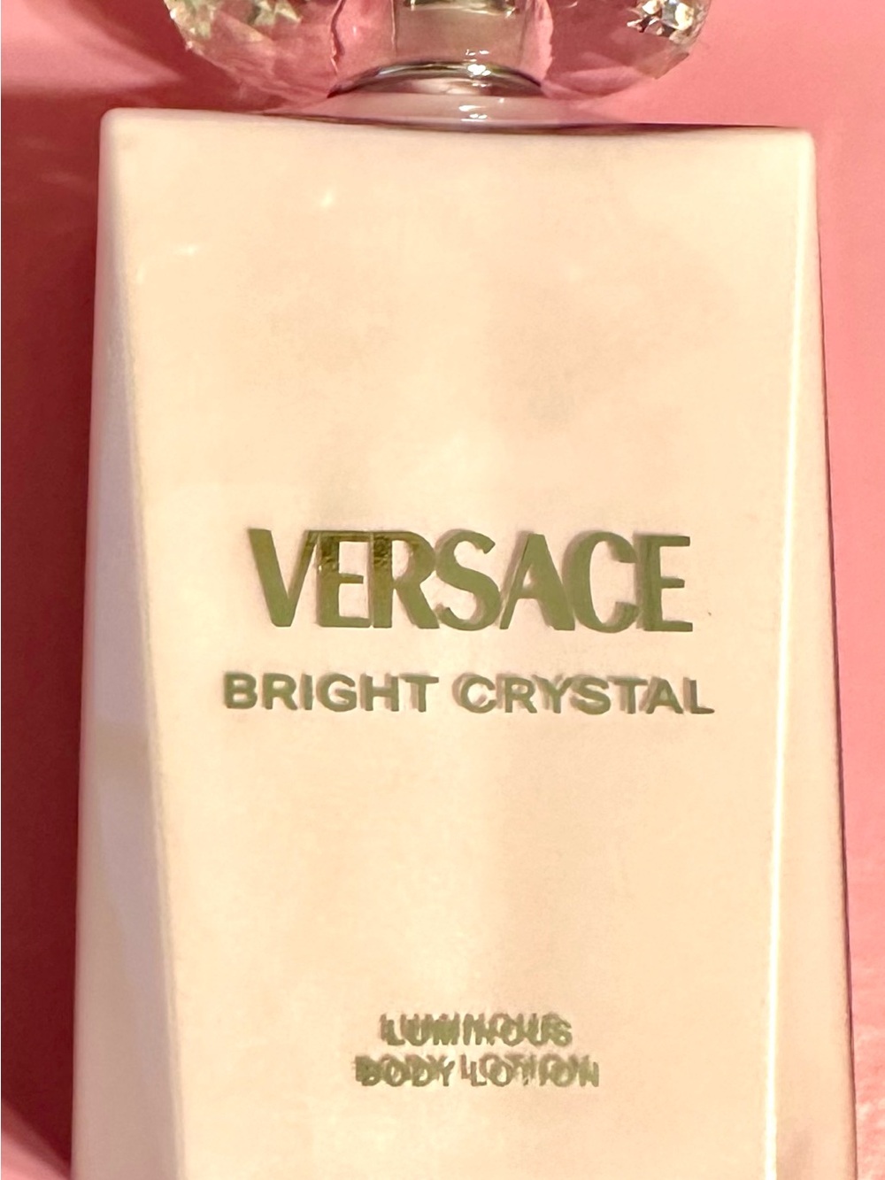Versace Bright Crystal Luminous Body Lotion - Light Pink and Gold
